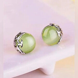 Mini Opal Stainless Steel Stud Earrings